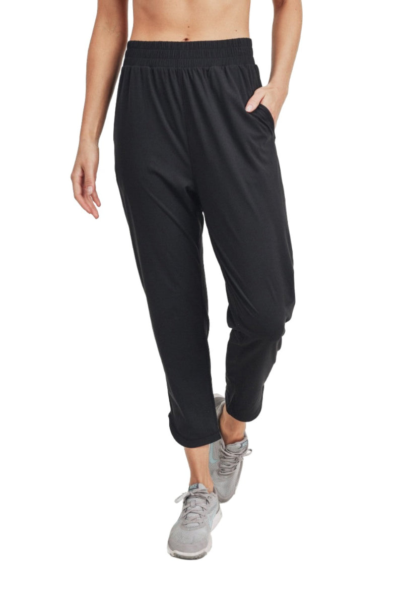 Mono B Athleisure Joggers with Curved Notch Hem AP-A057 and Plus