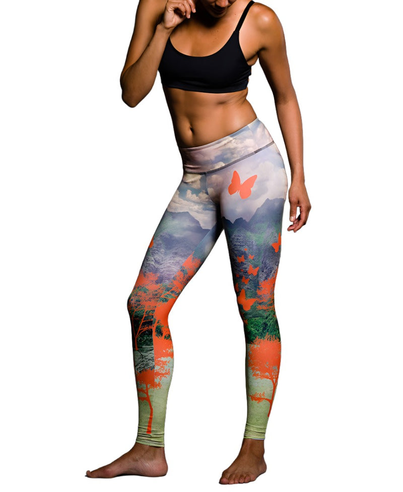 Onzie Hot Yoga Graphic Leggings 229 - Freefly - Front View