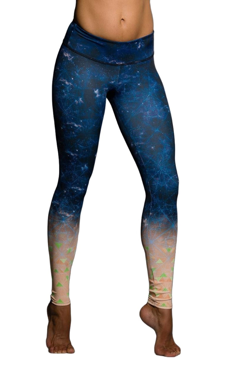 Onzie Hot Yoga Graphic Leggings 229 - Time Travel - front view