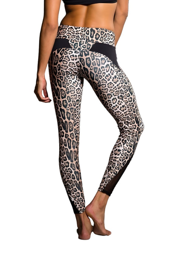 Onzie Hot Yoga Shaper Legging 291 - Leopard Onzie - Back View