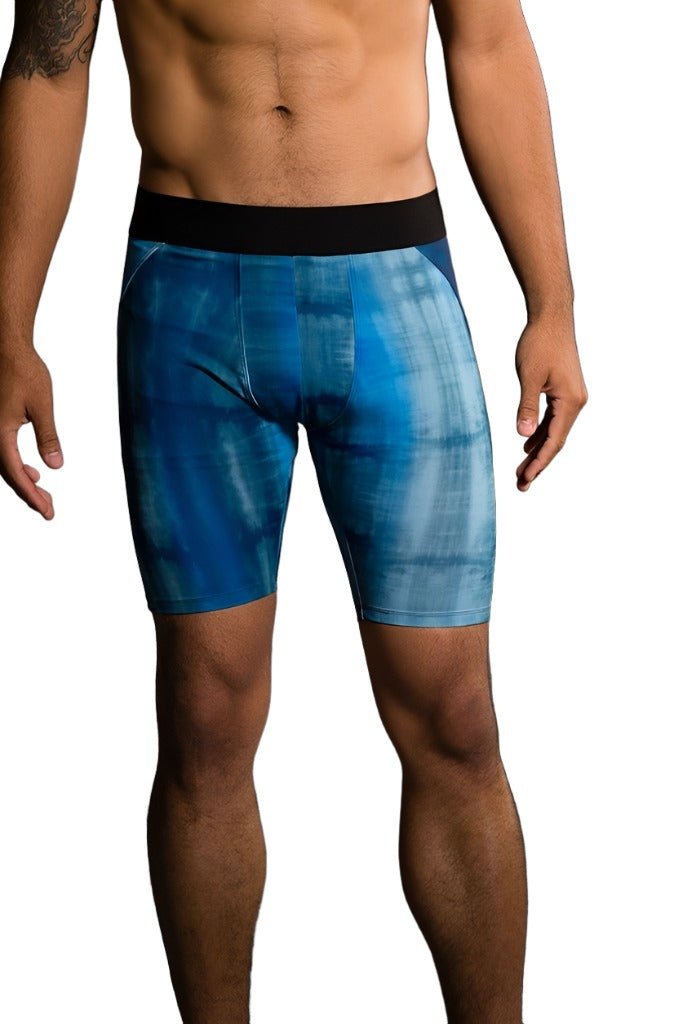 Onzie Hot Yoga Mens Fitted Shorts 508 - Mantra - front  view