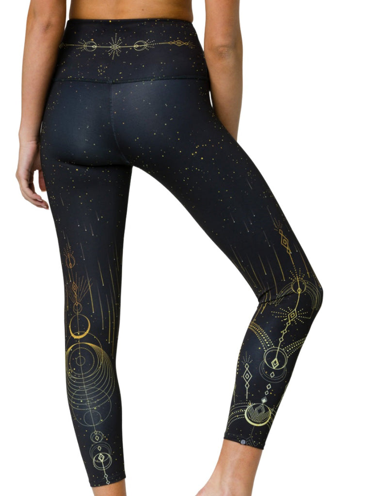 Onzie Flow Highrise Basic Midi 2029 - Gold Solstice - rear view