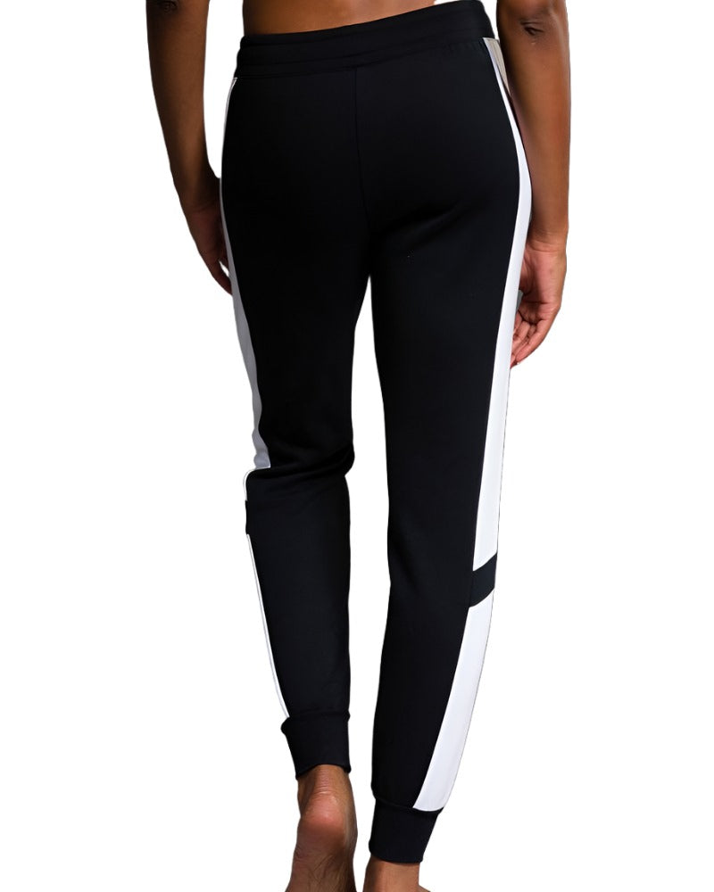 Onzie Yoga New Color Blocked Sweat Pant 2037 - Black - Back View