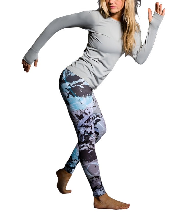 Onzie Hot Yoga Seamless Long Sleeve Crew 344 - Stone - side view