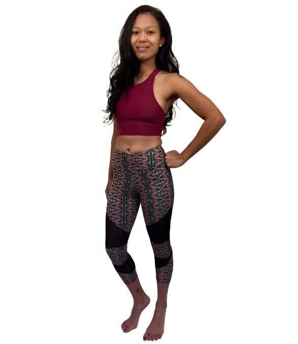 Onzie Hot Yoga Cut Out Capri 270 - Balinese - front view