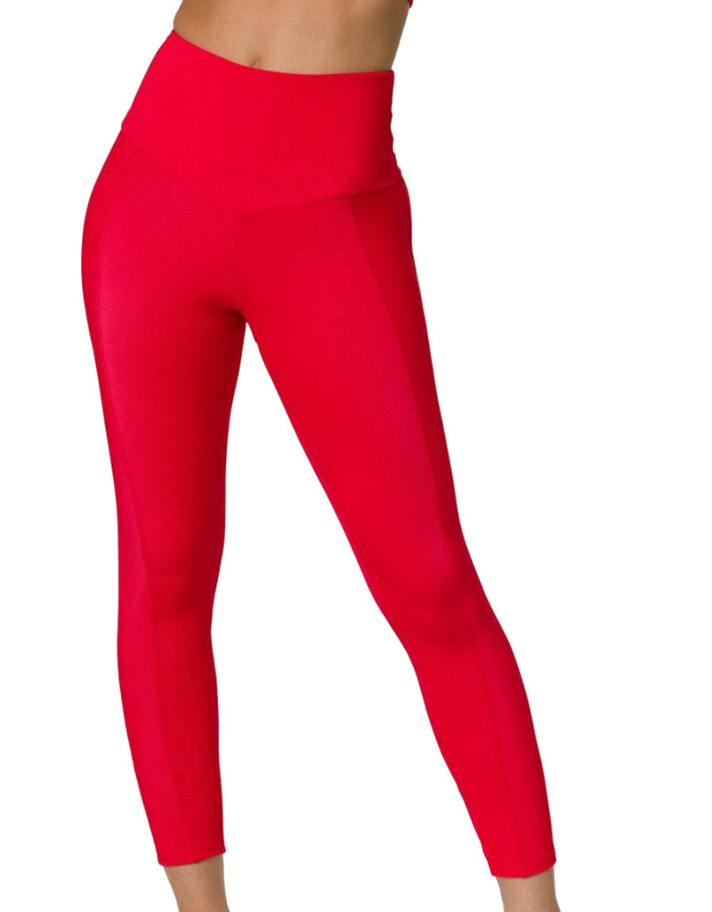 Onzie Sweetheart Midi Legging 2218 - Red - front view 