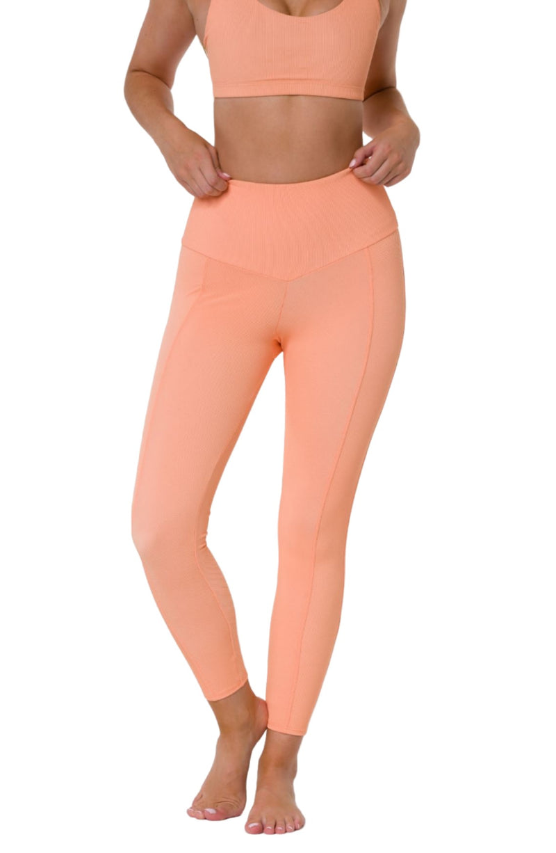 Onzie Sweetheart Midi Legging 2218 - Cantaloupe - front  view 