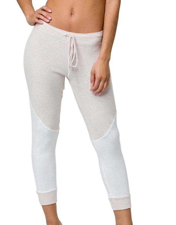 Onzie Hacci Varsity Jogger 2228 Oatmeal/White - front view
