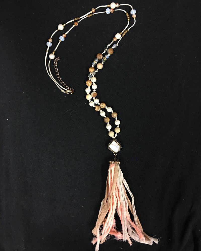 Bohemian tassel sale necklace