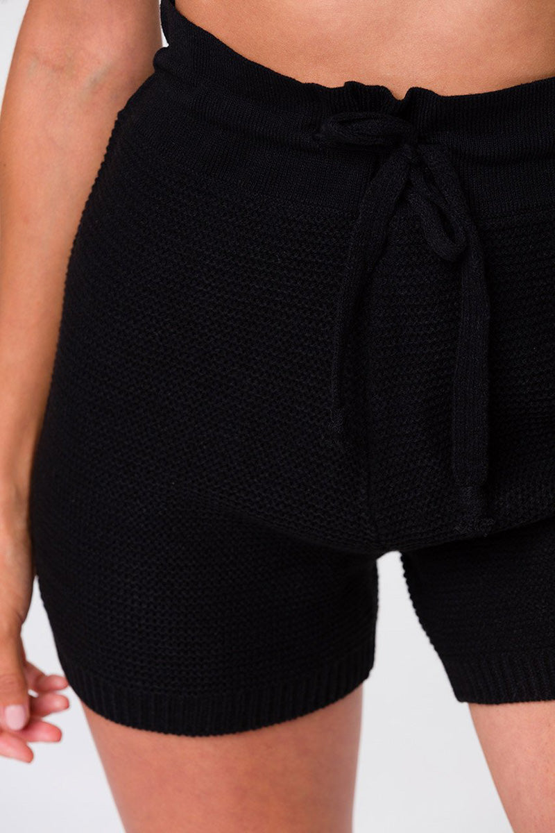 Onzie Cozy Knit Shorts 2263 - Black