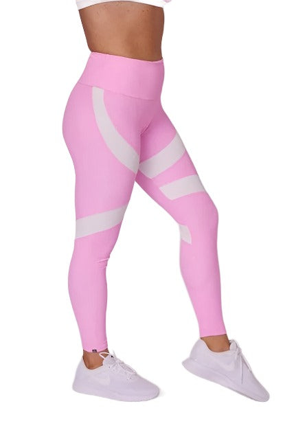 Onzie Flow Cadence Legging 2274 - Pink Combo - Side View