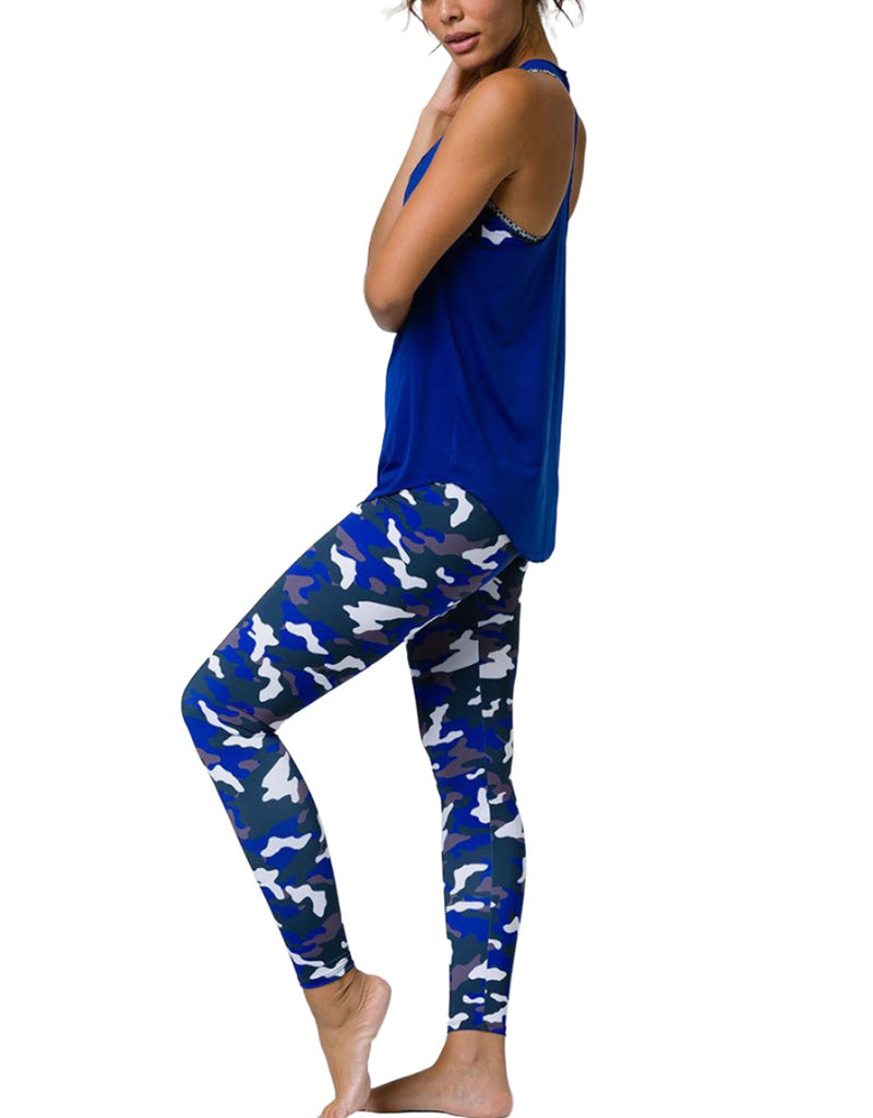 Onzie Hot Yoga High Rise Legging 228 - Midnight Camo - side view