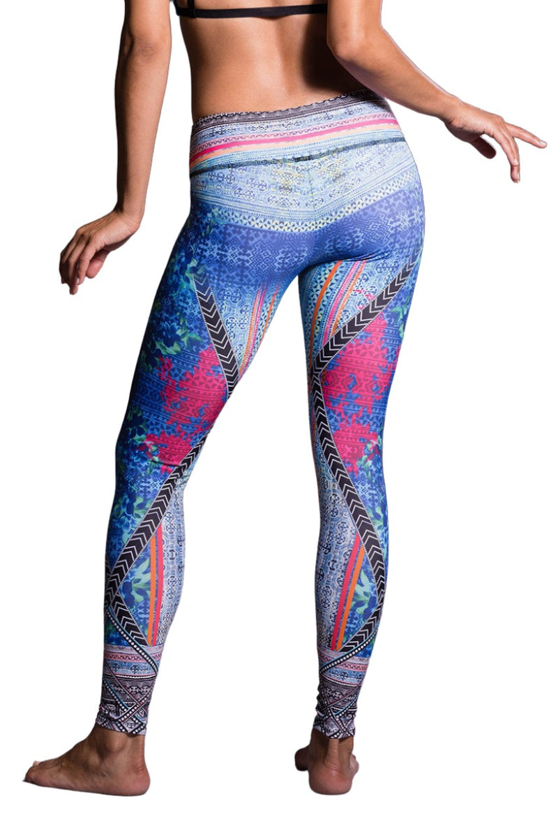 Onzie Hot Yoga Graphic Leggings 229 - Indo Mix -  Back View