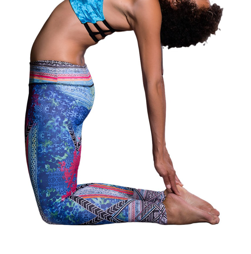 Onzie Hot Yoga Graphic Leggings 229 - Indo Mix - Rear View