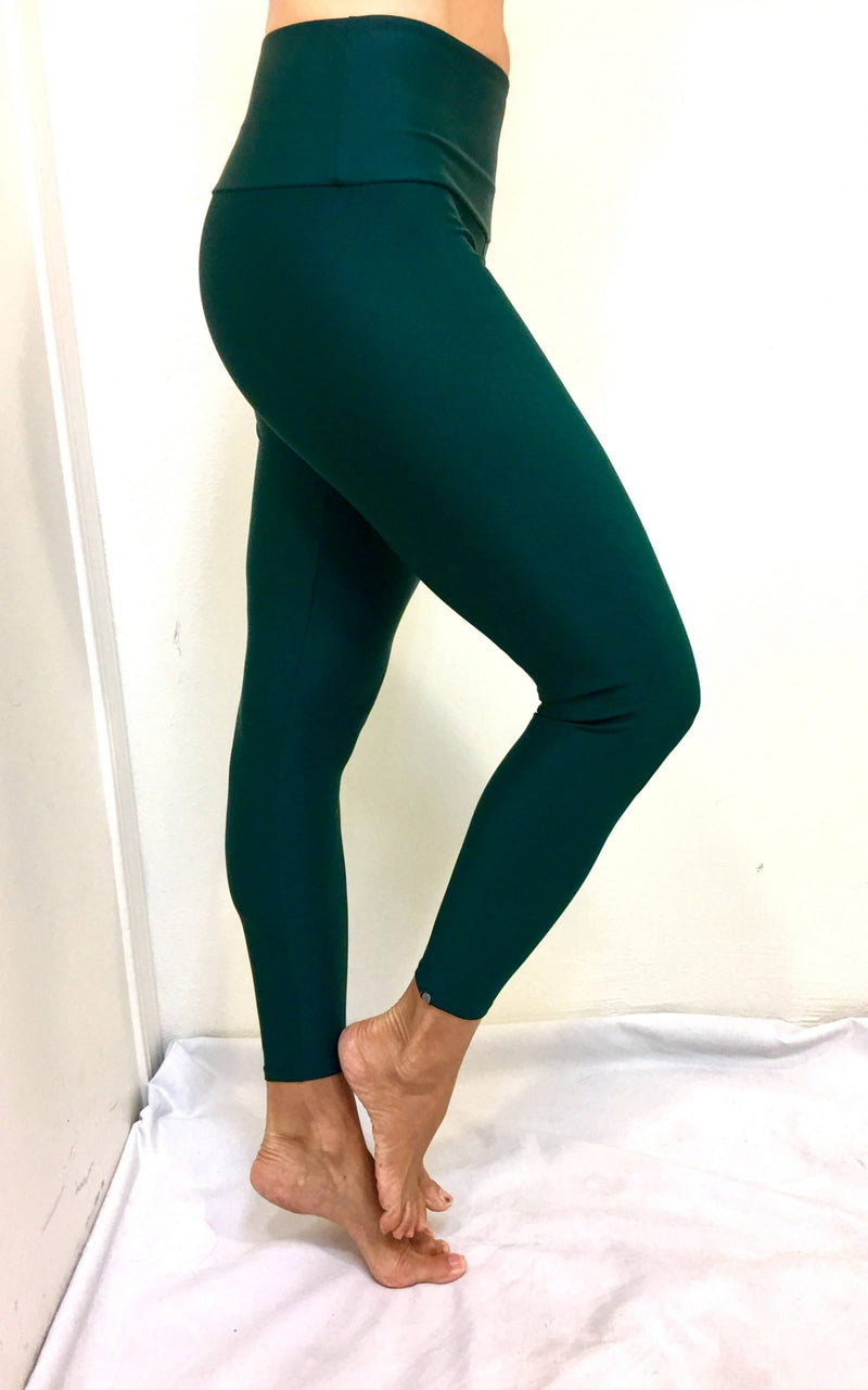 Onzie Flow Highrise Basic Capri 2029 Forest - Side View
