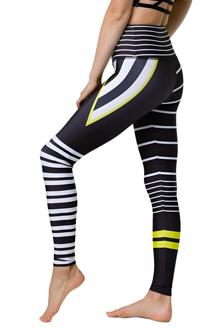 Onzie Hot Yoga High Rise Legging 276 - Linear - side view