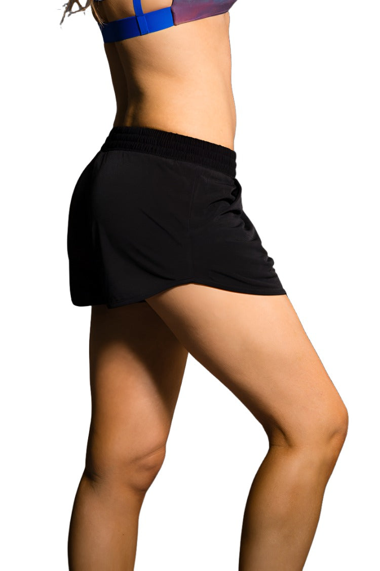 Onzie Hot Yoga Wear Retro Short 293 - Black - side view