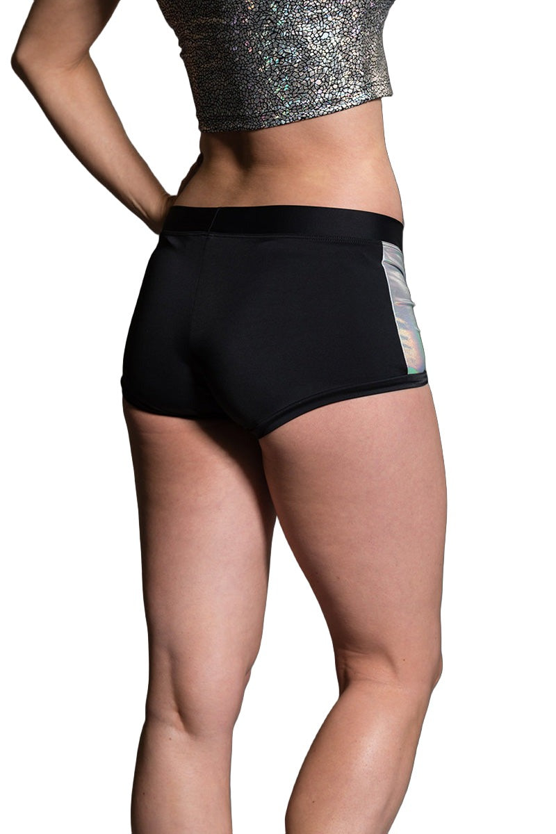 Onzie Hot Yoga Wear Short Block Short 299 - Mermaid - rear view