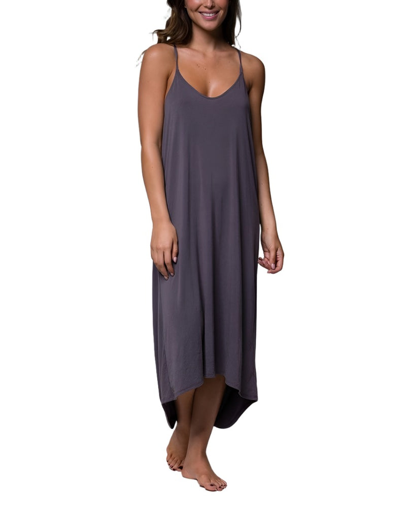 Onzie Yoga Dress 3111 - Graphite - Front Full View