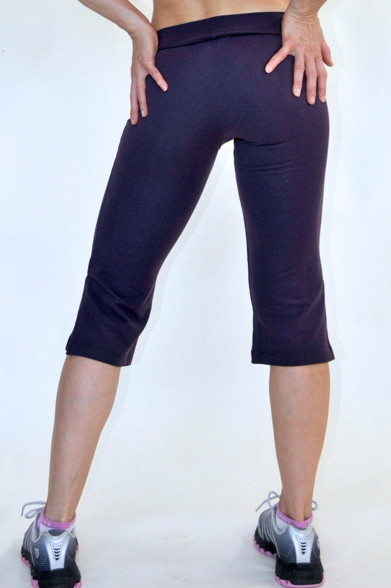 One Step Ahead Loose V-Front Capri 295 - eggplant - rear view