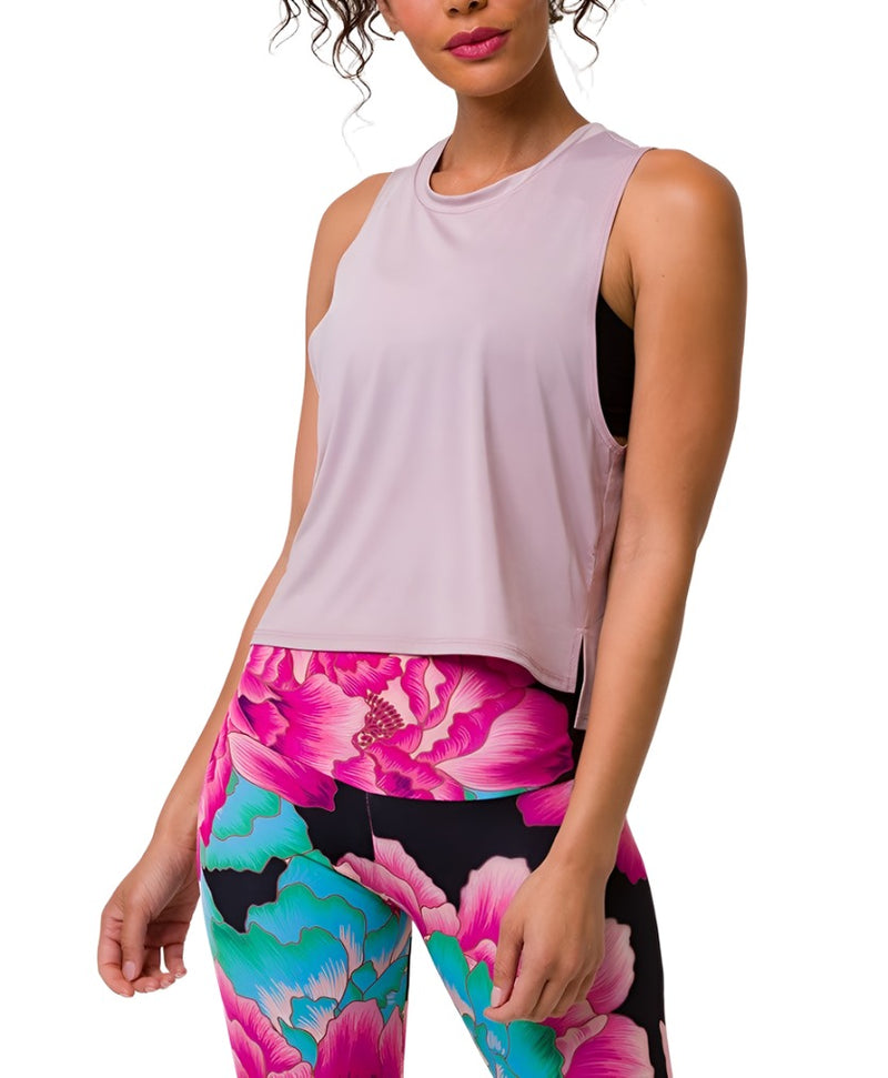 Onzie Flow Tempo Tank 3769 - Woodrose - front view
