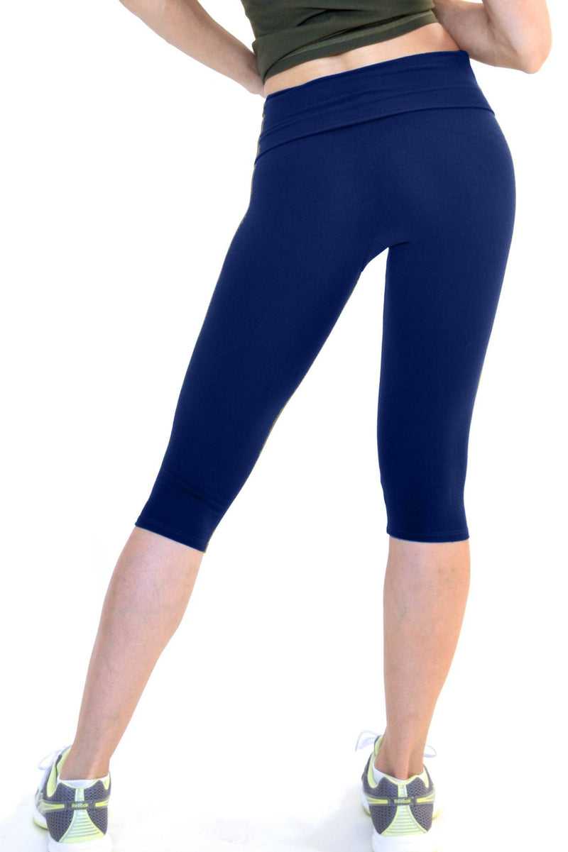 One Step Ahead Roll Down Fitted Leggings R200 -  navy - rear alt view