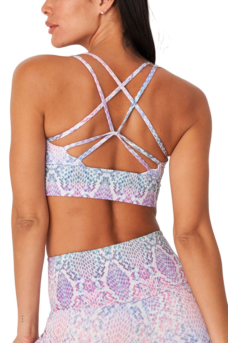 Onzie Flow Sacred Bra 3805 and Plus - Rainbow Snake - Back View