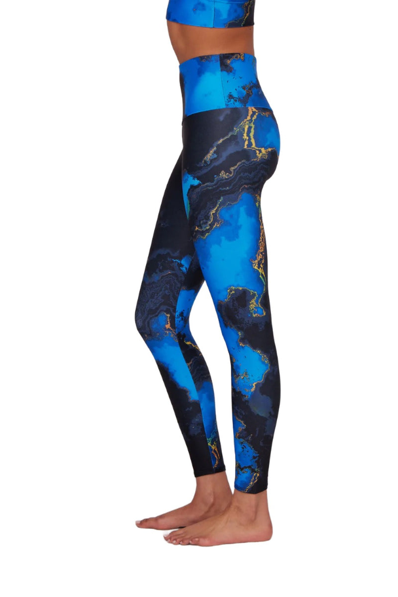 Onzie Flow Highrise Basic Midi 2029 and Plus - Lapis - Side View