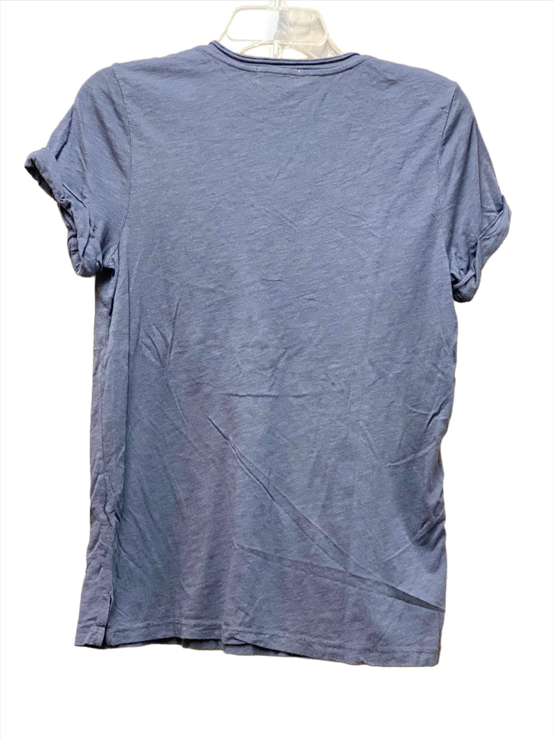 TLA V-Neck Tee Shirt with Pocket - Charcoal - rear view