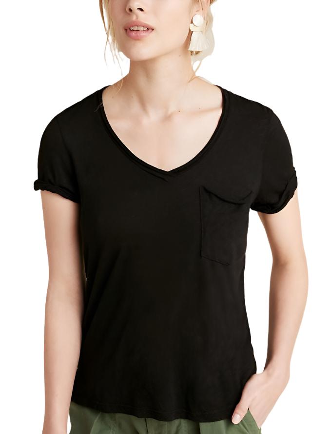 TLA V-Neck Tee Shirt with Pocket | FItness Fashions – Fitness Fashions
