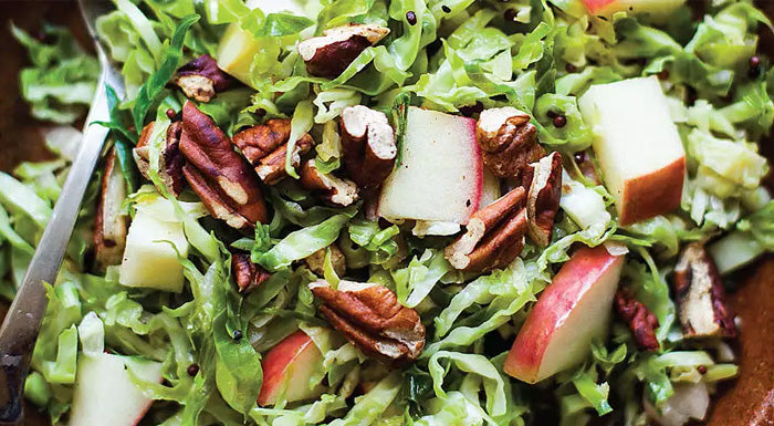 Shredded Brussels Sprouts With Apples and Mustard Seeds