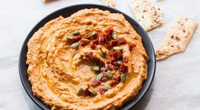 Garlic and Sun-Dried Tomato Hummus