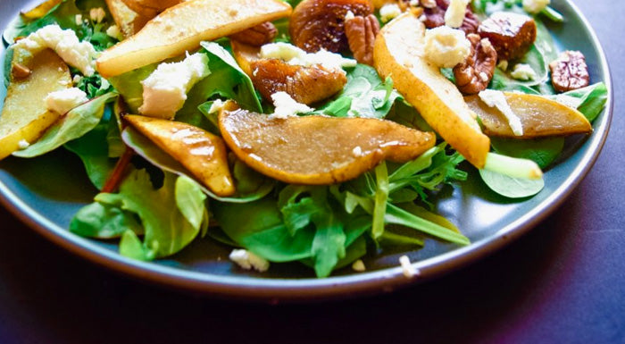 Spiced Pecan and Roasted Pear Salad