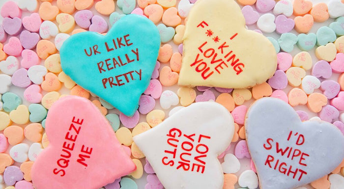 Valentine Conversation Heart Cookies