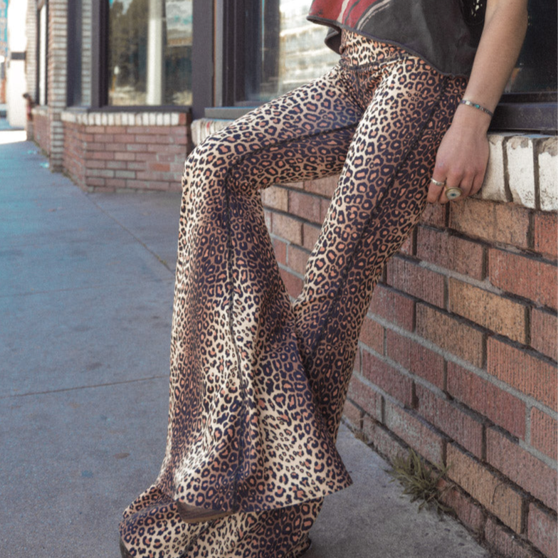 Golden Cat Crop Bell Bottom