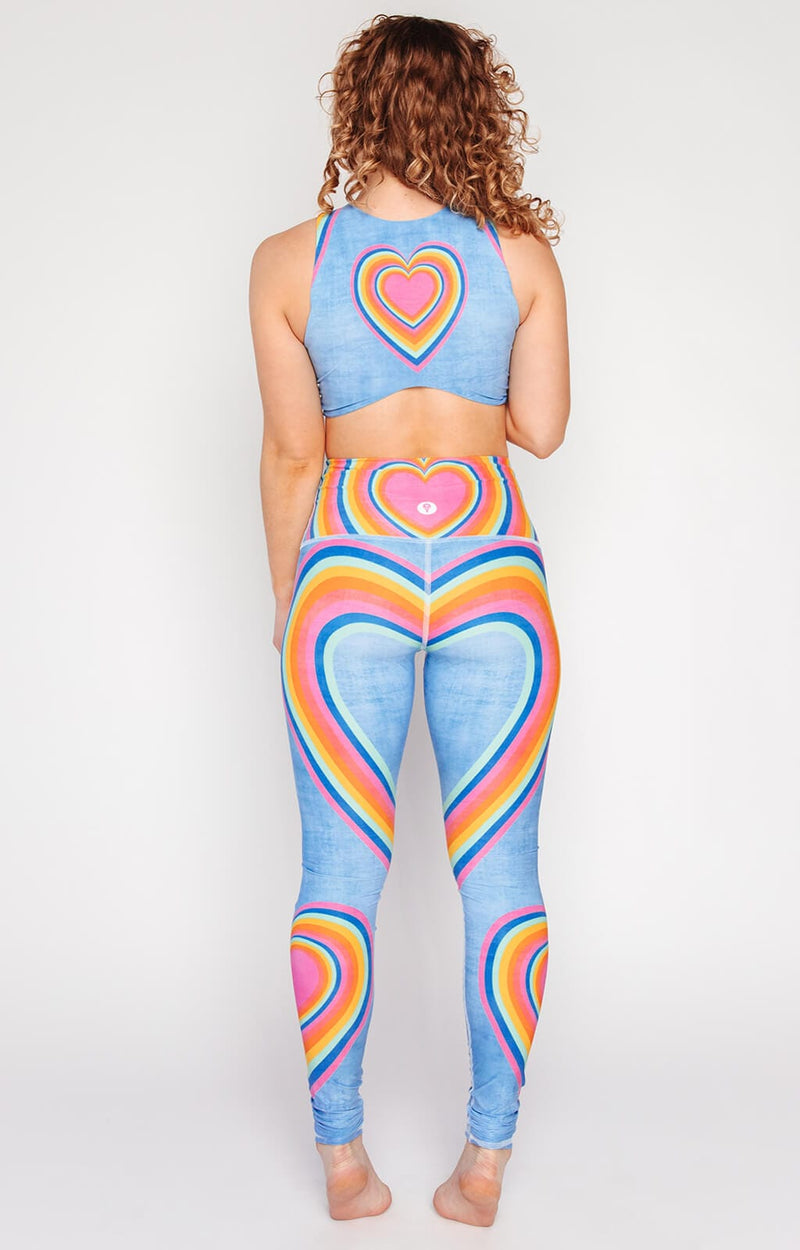 Rainbow Love Printed Yoga Leggings by Yoga Democracy