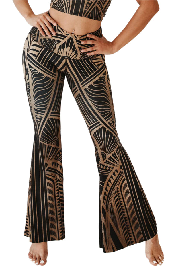 Elegant Empire Printed Bell Bottoms by Yoga Democracy