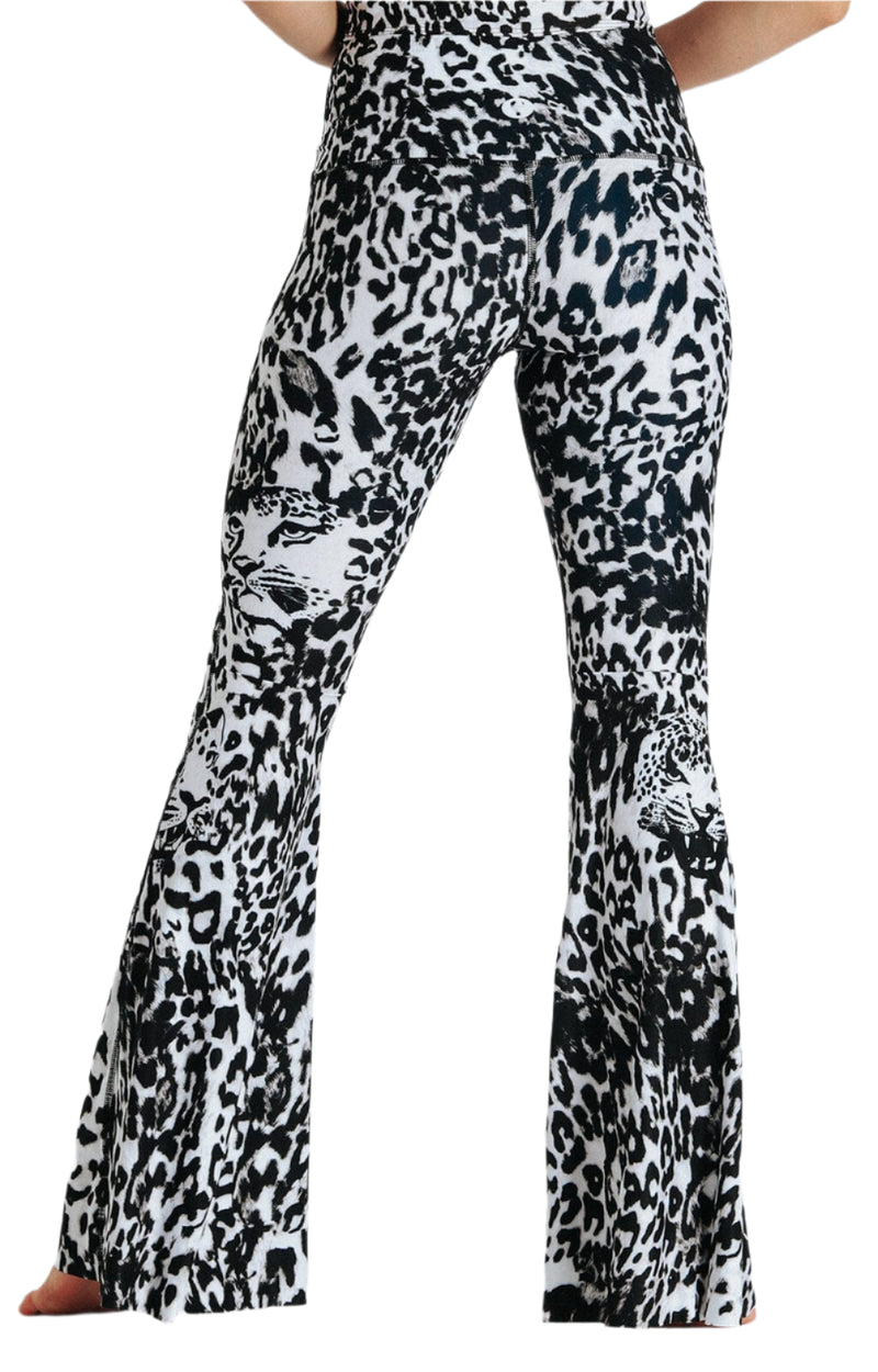 Ghost Leopard Printed Bell Bottoms by Yoga Democracy