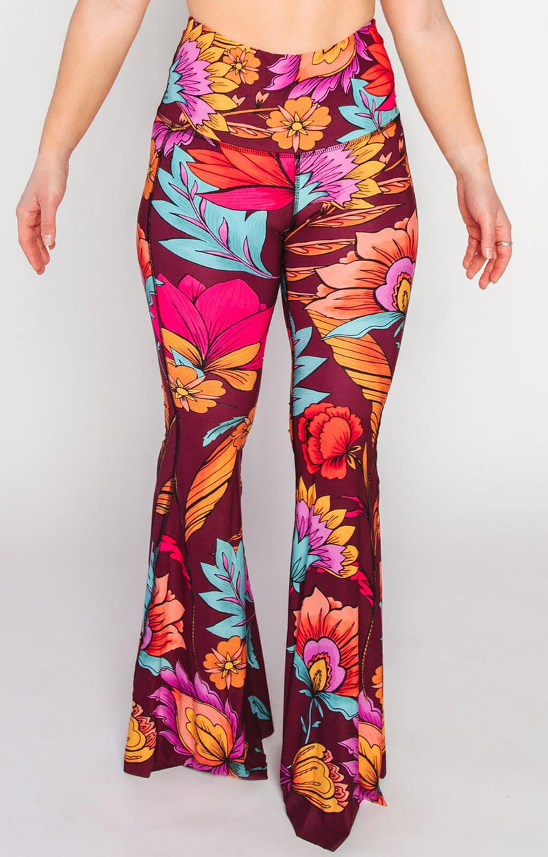 Indie Flow Printed Bell Bottoms by Yoga Democracy