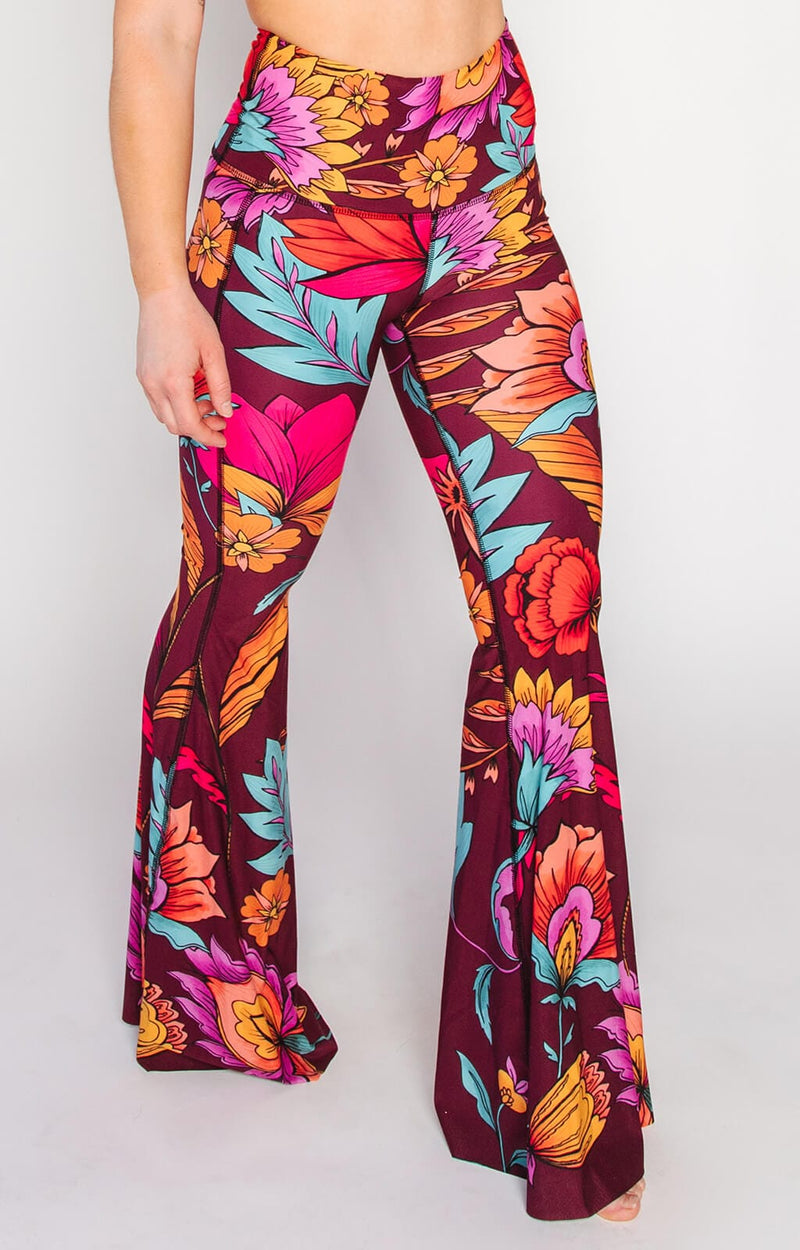 Indie Flow Printed Bell Bottoms by Yoga Democracy