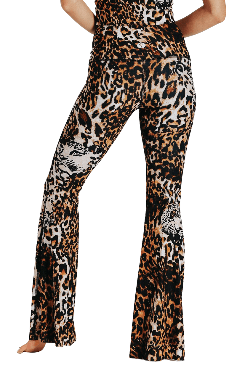 Wildcat Printed Bell Bottoms by Yoga Democracy