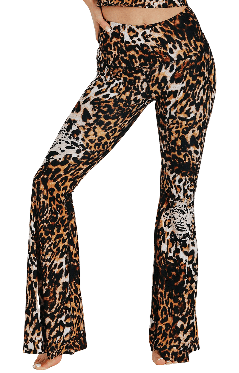 Wildcat Printed Bell Bottoms by Yoga Democracy