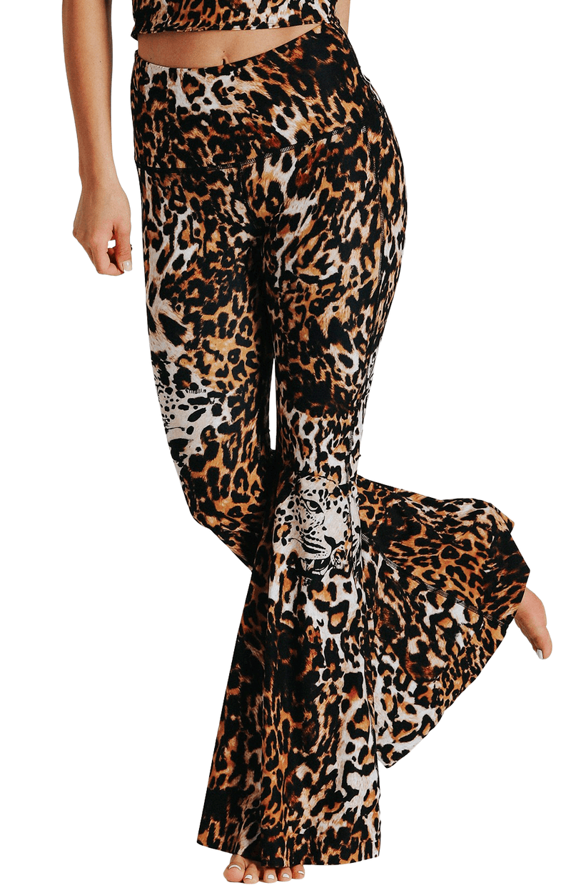 Wildcat Printed Bell Bottoms by Yoga Democracy