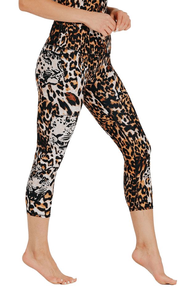 Wildcat Printed Yoga Crops by Yoga Democracy