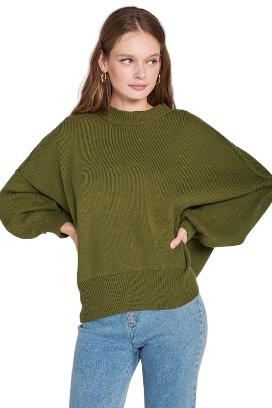 EMORY PARK OVER FITTED LONG SLEEVE SWEATER TOP - Front View