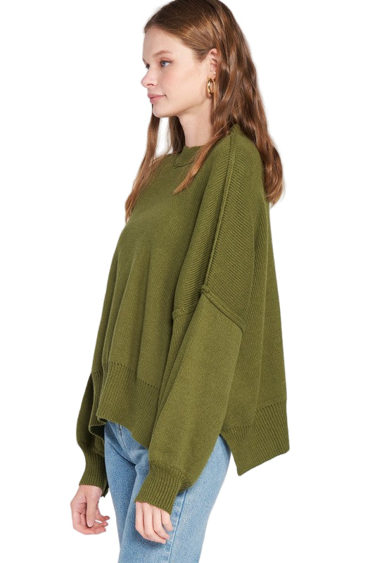 EMORY PARK OVER FITTED LONG SLEEVE SWEATER TOP - Side View