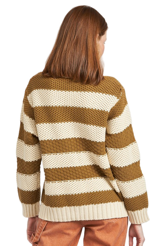 EMORY PARK OVERSIZED SWEATER TOP - Natural Combo - Back View