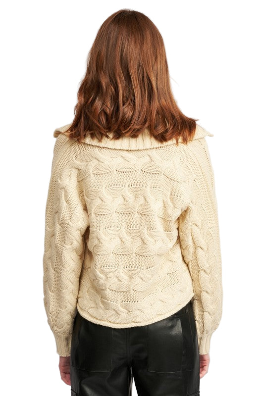 EMORY PARK LONG SLEEVE COLLARED SWEATER - Back View