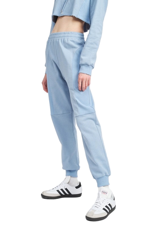 EMORY PARK RIB CONTRAST JOGGER PANTS - Side View