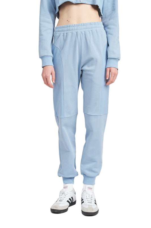 EMORY PARK RIB CONTRAST JOGGER PANTS -  Front View